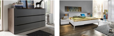 Nolte kast, bed, galerie,lookboek,inspiratie,sonyo,commode alegro style,glas,noten,nachtkast